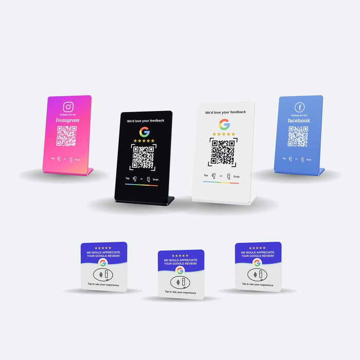 Hele zaak — 4 standaards + 3 stickers - TapKaarten