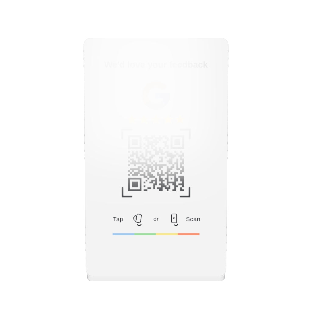 TapKaarten Google Review-standaard wit, 3D-model