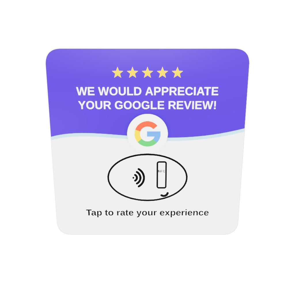 TapKaarten Google Review-sticker, 3D-model