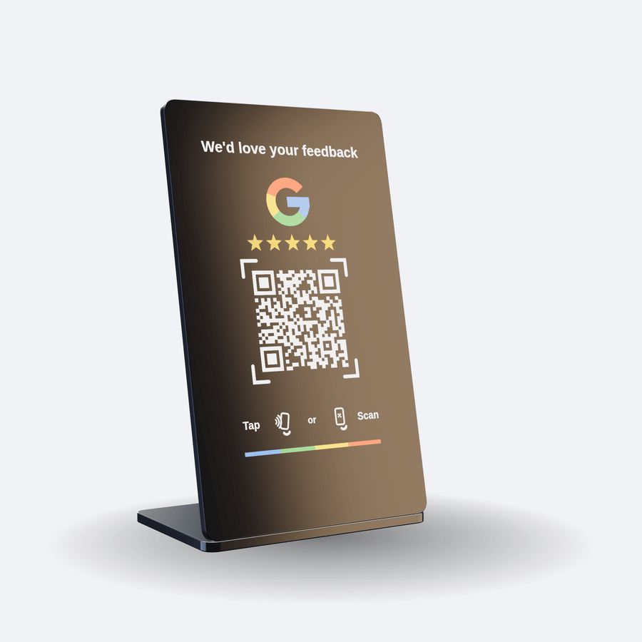 TapKaarten Google Review-standaard — zwart - TapKaarten